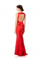 Discount Stretch Crepe Mermaid Long Sleeveless Open Back Halter High Neck Formal Dress