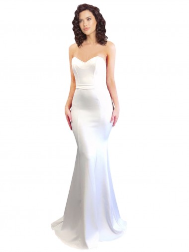 Discount Stretch Crepe Mermaid Long Sleeveless Low Back Formal Dresses