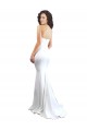 Discount Stretch Crepe Mermaid Long Sleeveless Low Back Formal Dresses