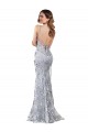 Discount Stretch Crepe & Sequin Tulle Mermaid Mermaid Sleeveless Silver Formal Dress