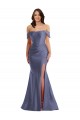 Discount Silky Satin Mermaid Long Sleeveless Low Back Black Tie Plus Size Formal Dress