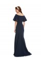 Discount Stretch Crepe Mermaid Short Sleeves Long Formal Dress
