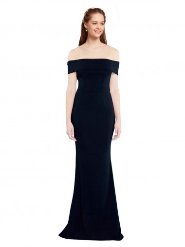 Discount Stretch Crepe Mermaid Long Sleeveless Keyhole Back Formal Dresses