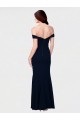 Discount Stretch Crepe Mermaid Long Sleeveless Ivory Low Back Formal Dress