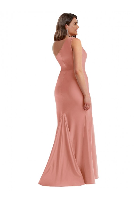 Discount Silky Satin Mermaid Long Sleeveless Black Tie Plus Size Formal Dress