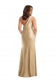 Discount Silky Satin Mermaid Long Sleeveless Formal Plus Size Formal Dress