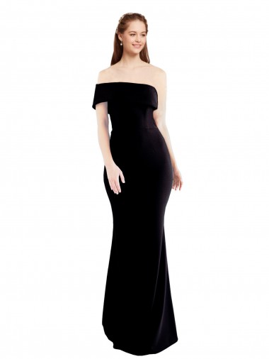 Discount Stretch Crepe Mermaid Long Sleeveless Keyhole Back Formal Dress