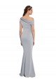 Discount Stretch Crepe Mermaid Long Sleeveless Grey Formal Dress