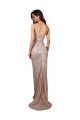 Discount Sequin Mermaid Long Sleeveless Low Back High Slit Formal Dress
