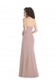 Discount Stretch Crepe Mermaid Long Sleeveless Dusty Pink Formal Dress