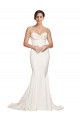 Discount Stretch Satin Mermaid Sweep Train Sleeveless Low Back Formal Dress
