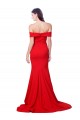Discount Stretch Crepe Mermaid Long Sleeveless Red Formal Gowns