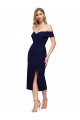 Discount Stretch Crepe Mermaid Midi Length Sleeveless Formal Dress