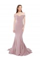 Discount Stretch Crepe Mermaid Sweep Train Sleeveless Formal Gowns