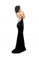 Discount Sequin Mermaid Long Sleeveless Criss Cross Open Back Black Tie Formal Dress