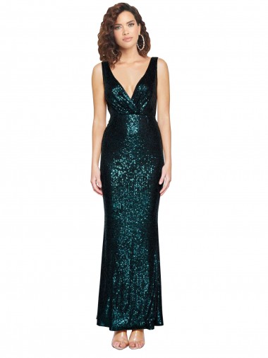 Discount Sequin Mermaid Long Sleeveless Formal Dress