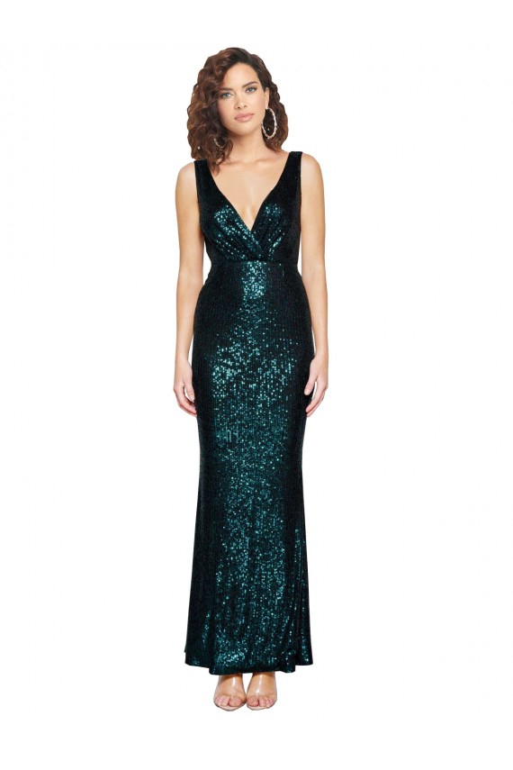 Discount Sequin Mermaid Long Sleeveless Formal Dress