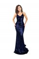 Discount Sequin Mermaid Long Sleeveless Low Back Formal Gowns