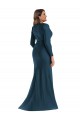 Discount Silky Satin Mermaid Long Long Sleeves Formal Plus Size Formal Dress