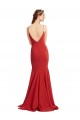 Discount Stretch Crepe Mermaid Long Sleeveless Open Back Formal Dresses