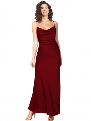 Discount Silky Satin Sheath Long Sleeveless Low Back Black Tie Formal Dress