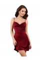 Discount Silky Satin Sheath Midi Length Sleeveless Criss Cross Open Back Formal Dress