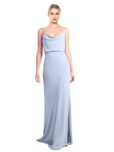 Discount Stretch Crepe Sheath Long Sleeveless V-Back Formal Dress