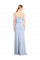 Discount Stretch Crepe Sheath Long Sleeveless V-Back Formal Dress