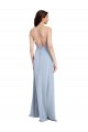 Discount Stretch Crepe Sheath Long Sleeveless Criss Cross Open Back Formal Dress