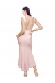 Discount Stretch Crepe Sheath Midi Length Sleeveless Low Back High Low Formal Dress