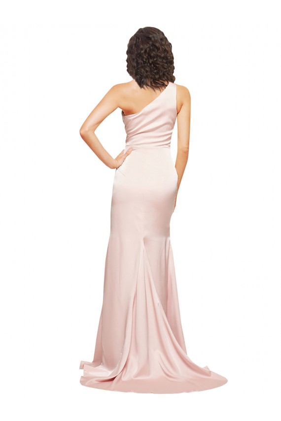Discount Silky Satin Sheath Long Sleeveless Black Tie Formal Dress