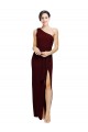 Discount Stretch Crepe Sheath Long Sleeveless Black Tie Formal Dress