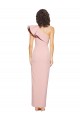 Discount Stretch Crepe Sheath Long Sleeveless One Shoulder Formal Dress