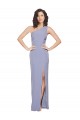 Discount Stretch Crepe Sheath Long Sleeveless Side Slit Formal Dress