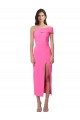 Discount Stretch Crepe Sheath Midi Length Sleeveless Formal Dress