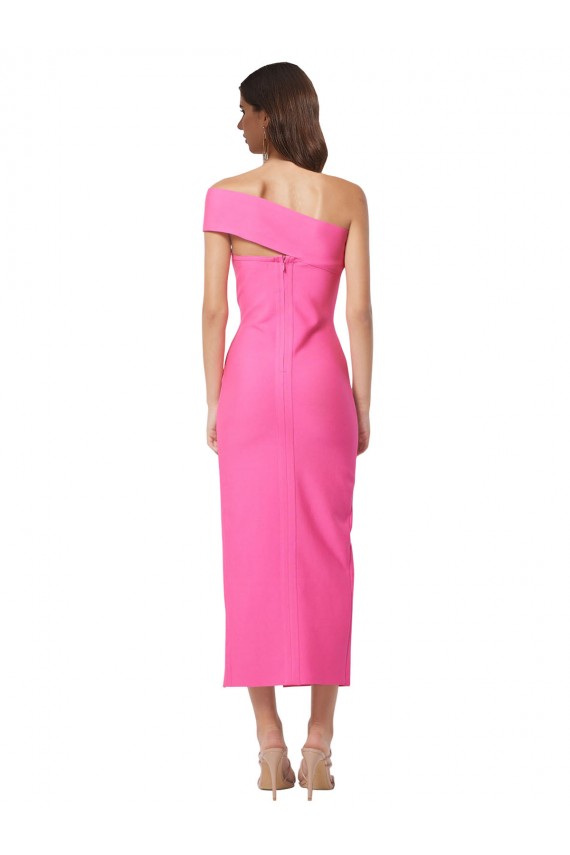Discount Stretch Crepe Sheath Midi Length Sleeveless Formal Dress