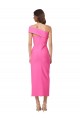 Discount Stretch Crepe Sheath Midi Length Sleeveless Formal Dress