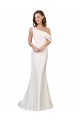 Discount Stretch Crepe Sheath Sweep Train Sleeveless Formal Dress