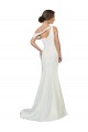 Discount Stretch Crepe Sheath Sweep Train Sleeveless Formal Dress
