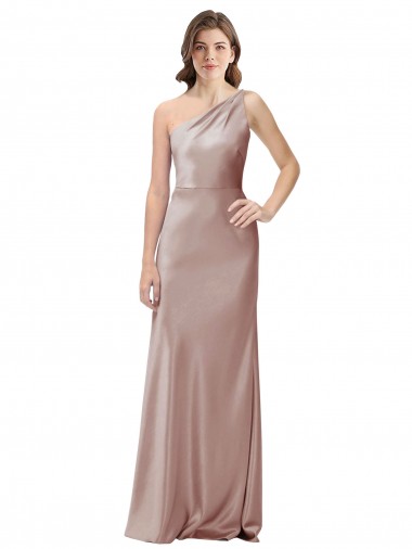 Discount Stretch Satin Sheath Long Sleeveless Open Back Formal Dress