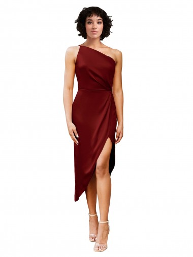 Discount Stretch Satin Sheath Sheath Sleeveless Burgundy Black Tie Formal Dress