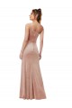 Discount Stretch Velvet Sheath Long Sleeveless Front Slit Formal Dress