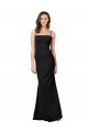 Discount Stretch Crepe Sheath Long Sleeveless Open Back Formal Dress