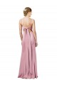Discount Stretch Crepe Sheath Long Sleeveless Open Back Formal Dress