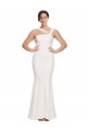 Discount Stretch Crepe Sheath Long Sleeveless Low Back Formal Dresses