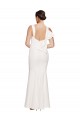 Discount Stretch Crepe Sheath Long Sleeveless Low Back Formal Dresses