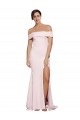 Discount Stretch Crepe Sheath Sweep Train Sleeveless Low Back Formal Dress