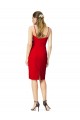 Discount Stretch Crepe Sheath Sheath Sleeveless Red Formal Dress