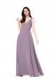 Discount Chiffon Sheath Long Sleeveless Low Back Formal Dress
