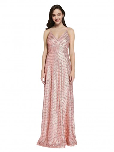 Discount Sequin Sheath Long Sleeveless Low Back Formal Dress